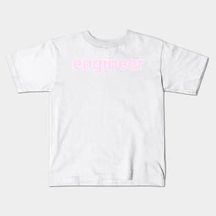 engineer light pink Kids T-Shirt